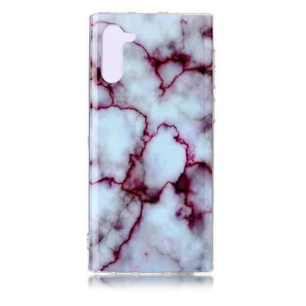 Marmormotiv Samsung Galaxy Note 10 skal - Ros / Vit Vit