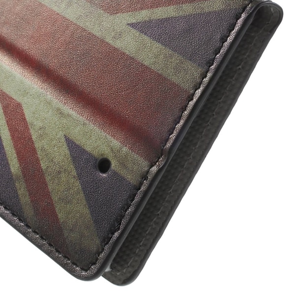Mobergmicrosoft Lumia 950 Nahkakotelo - Vanhanaikainen Britannian Lippu Multicolor
