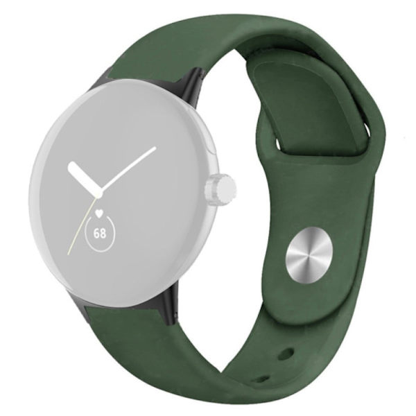 Silikoninen kellohihna Google Pixel Watch -kelloon - Armeijan Vihreä Green