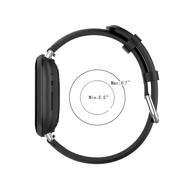 Fitbit Sense 2 / Versa 4 / 3 klockarmband i äkta läder - Marinblå Blå