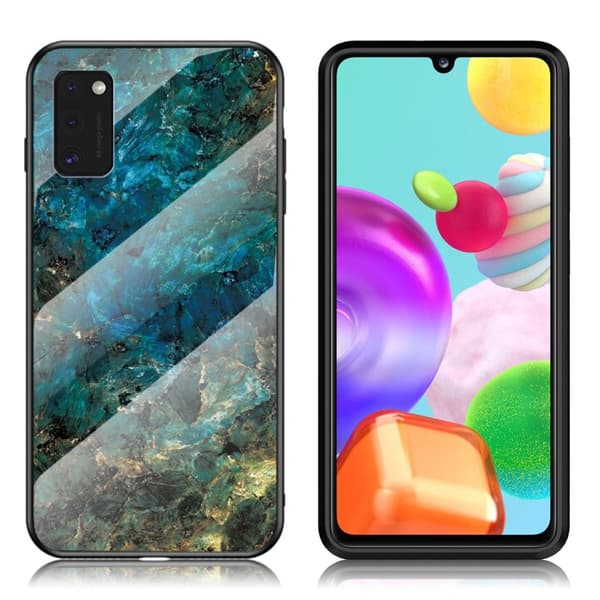 Fantasy Marble Samsung Galaxy A41 deksel - Emerald Green