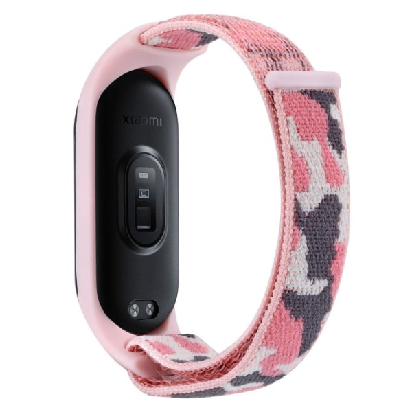 Xiaomi Mi Band 7 / 6 / 5 nylon camouflage watch strap - Pink Pink