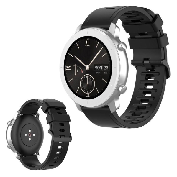 Amazfit GTR 42mm / GTS silicone watch band - Black Svart
