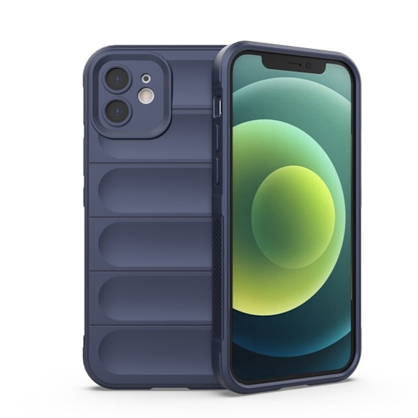 Mjukt greppformat iPhone 12 skal - Blå Blå