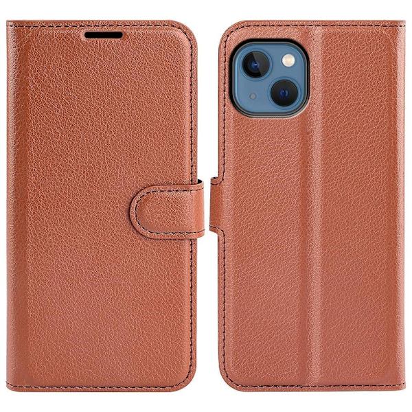 Classic iPhone 14 Plus flip etui - Brun Brown