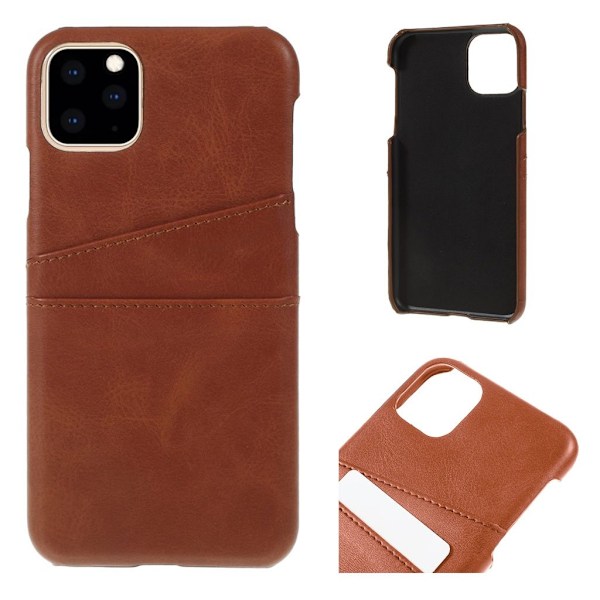 iPhone 11 Pro Max skal med korthållare - Brun Brun