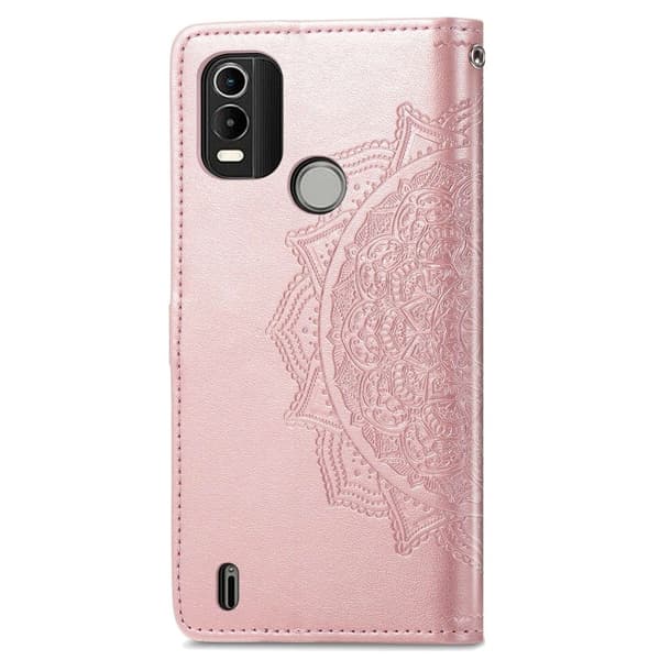 Mandala Nokia C21 Plus Flippetui - Rose Gull Pink