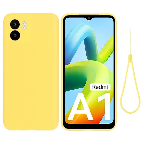 Matt Xiaomi Redmi A1 skal av flytande silikon - Gul Gul