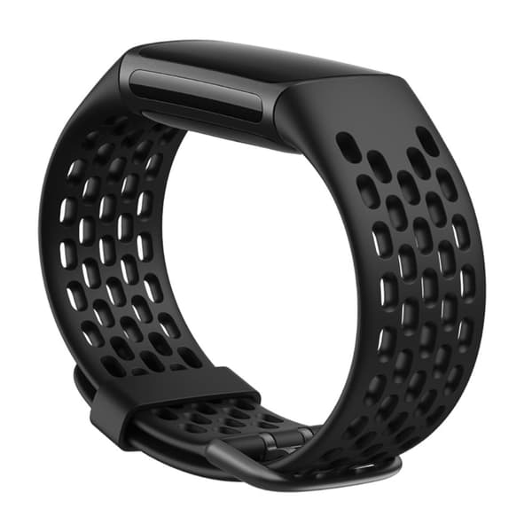 Fitbit Charge 5 reikien tyyliin silikonikellon hihna - Musta Black