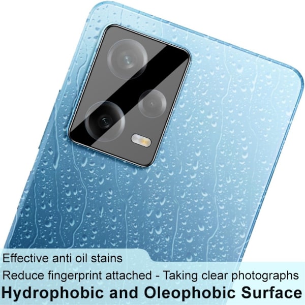 IMAK lasinen kamerasuoja akryylilinssi suojuksella Xiaomi Redmi Note 12 Pro:lle - Musta Painos Black