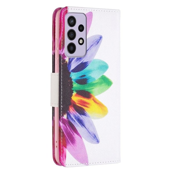 Wonderland Samsung Galaxy A73 Flip Etui - Solsikke Multicolor