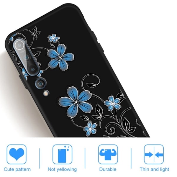 Imagine Xiaomi Mi 10 Pro deksel - Blå blomster Blue