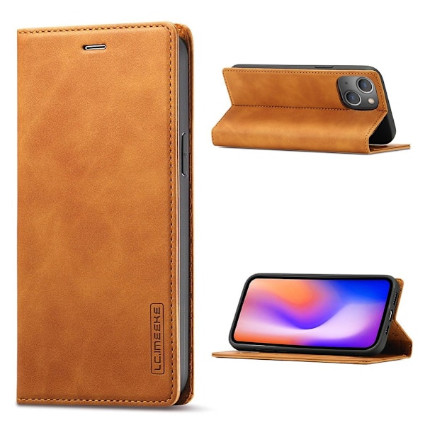 LC.Imeeke iPhone 13 Mini Läppäkotelo - Ruskea Brown
