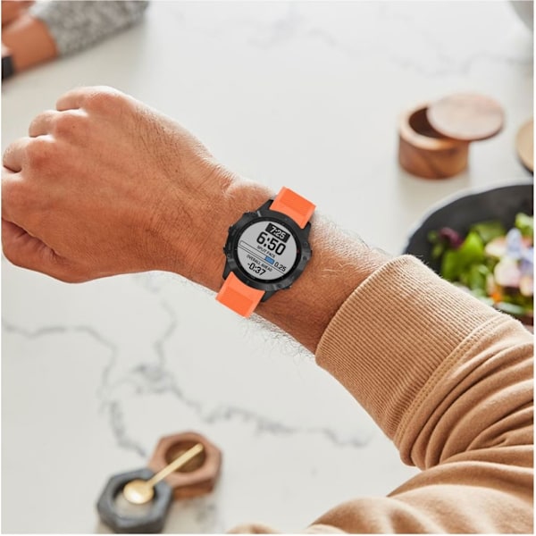 Garmin Fenix 6 snyggt klockarmband i silikon - Orange Orange