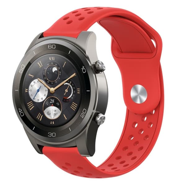 22 mm Huawei Watch 2 Pro klockarmband i silikon - Röd Röd