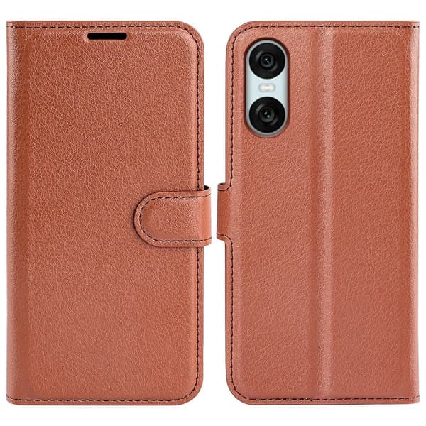 Classic Sony Xperia 10 VI flip etui - Brun Brown