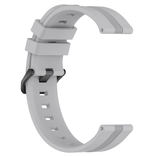 22 mm universal klokkerem i silikon med tekstur - Grå Silver grey