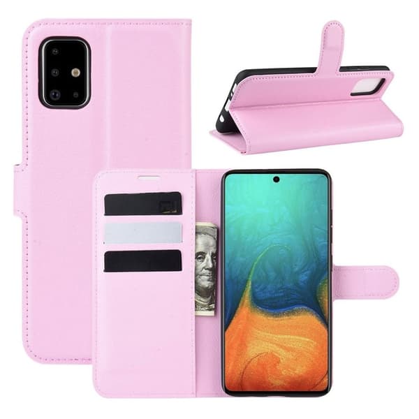 Classic Samsung Galaxy A71 flip etui - Rosa Pink