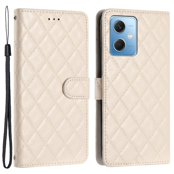 Funktionelt Xiaomi Poco X5 / Xiaomi Redmi Note 12 rombe etui med pung White