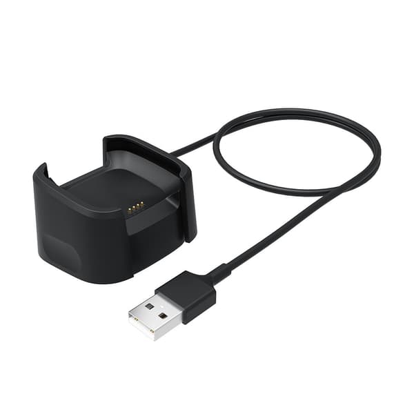 Fitbit Versa USB ladestasjon - Svart Black