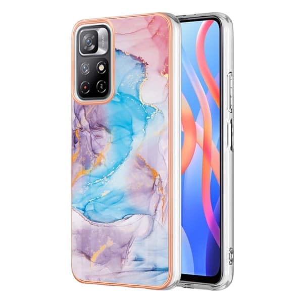 Marble Xiaomi Redmi Note 11T 5G Etui - Milky Way Marmor Blue Multicolor