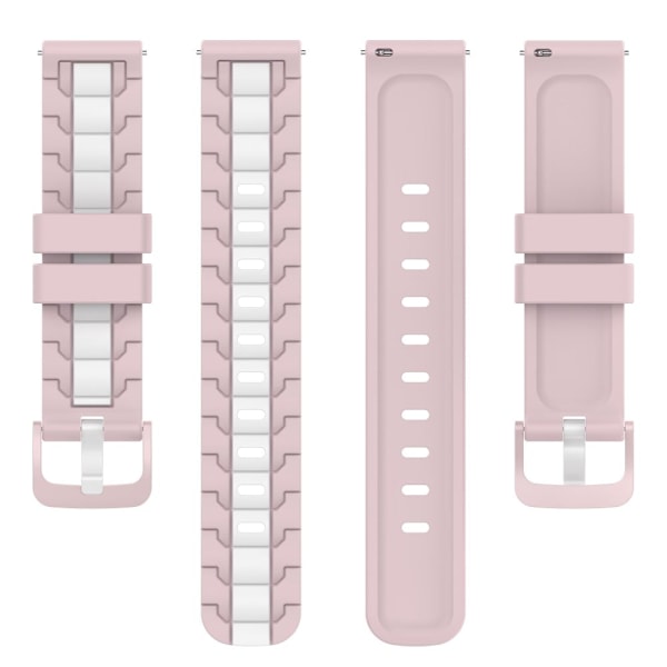 Polar Pacer / Ignite 2 / Unite klockarmband i silikon med dubbla färger - Rosa / Vit Rosa