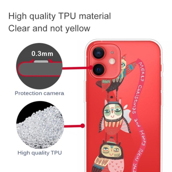 Joulu iPhone 12 Mini tapauksessa - Linnut Juhlivat Joulua Multicolor