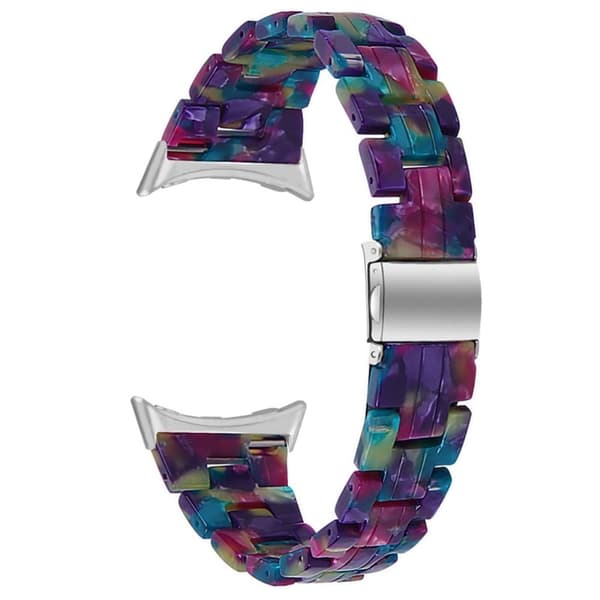 Google Pixel Watch hartsityylinen kellonhihna - Violetti Vihreä Sekoitus Multicolor