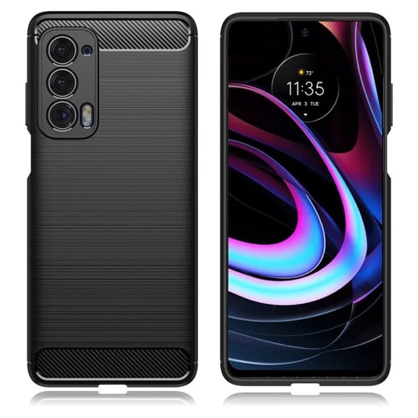 Carbon Flex Suojakotelo Motorola Edge (2021) - Musta Black