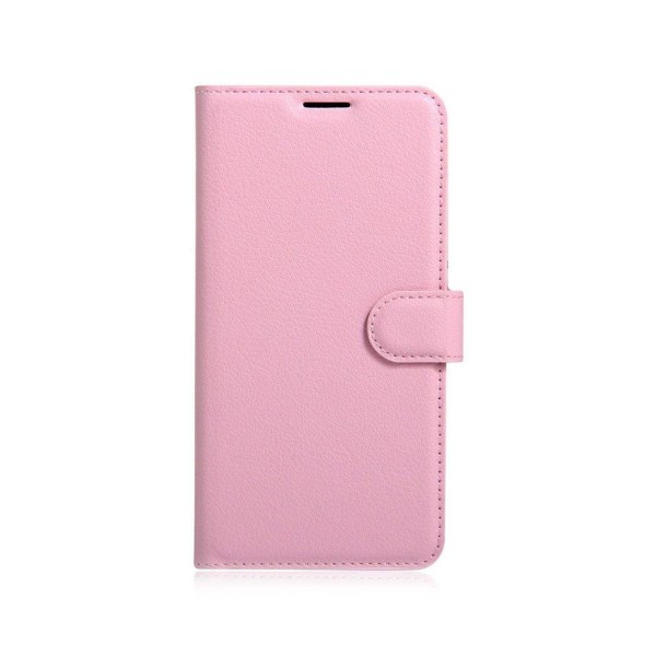 Mankell læder-etui med litchi tekstur til Lenovo K5 - Pink Pink
