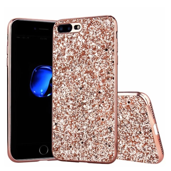 Glitter iPhone SE 2020 deksel - Rose Gull Pink