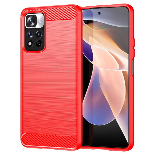 Carbon Flex Xiaomi Poco M4 Pro 5G skal - Röd Röd