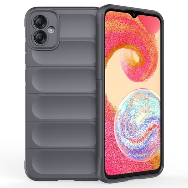 Mjukt greppformat Samsung Galaxy A04e skal - Silver/Grå Silvergrå