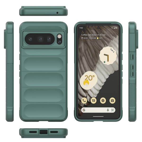 Mjukt greppformat Google Pixel 8 Pro skal - Grön Grön
