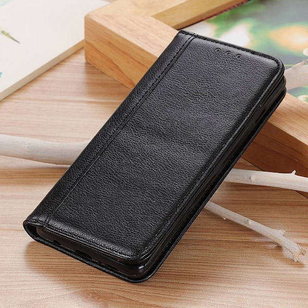 Aito nahkakotelo magneettisuljuksella OnePlus Nord N200 5G - Musta Black