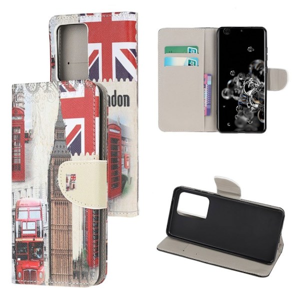 Wonderland Samsung Galaxy S20 Ultra etui – Engelsk Flag Multicolor