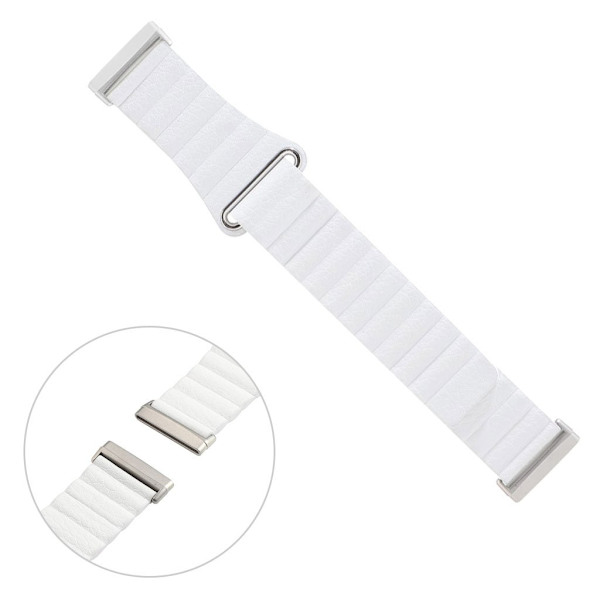 Fitbit Versa 3 ægte læder rem - hvid White