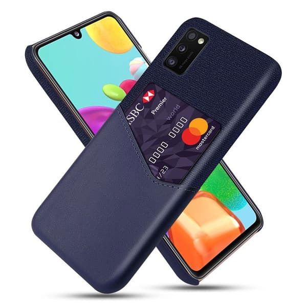 Bofink Samsung Galaxy A41 skal med korthållare - Blå Blå
