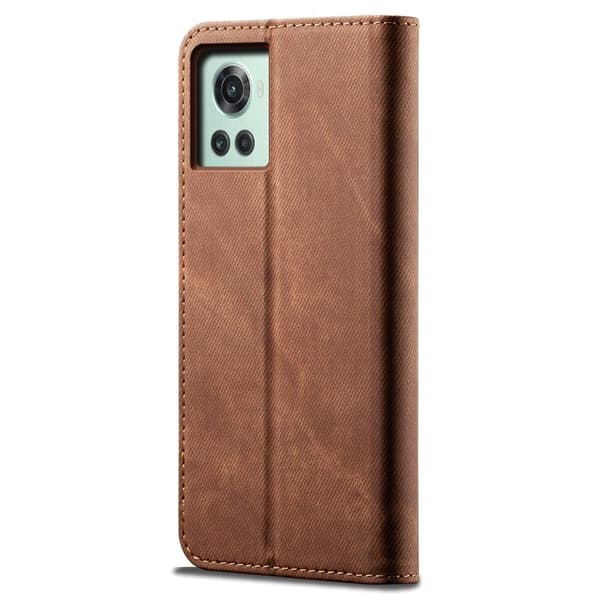 Jeans OnePlus 10R / OnePlus Ace flip etui - Kaffe Brown