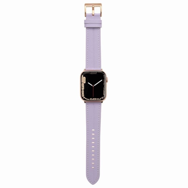 Apple Watch Series 8 (41mm) urrem i ægte læder - Lilla Purple