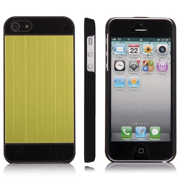 Brushed Alu - Black (Grön) iPhone 5 Skal Grön