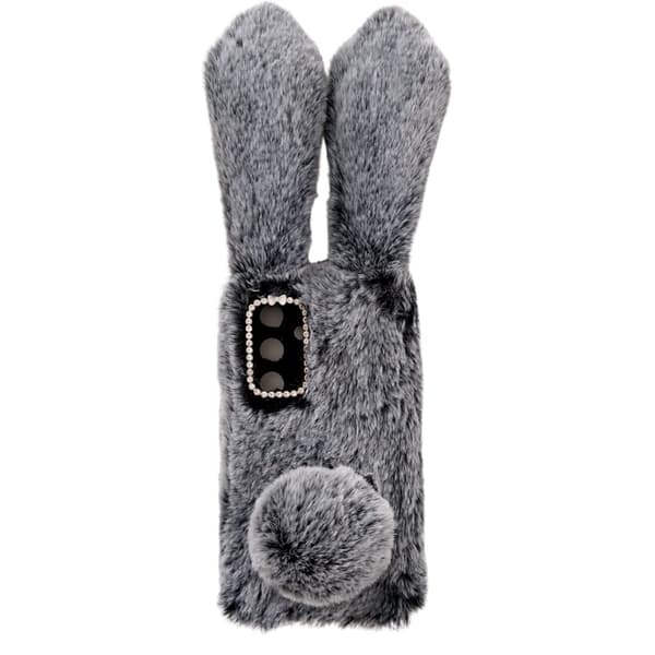 Pörröinen kani Samsung Galaxy S24 Plus kotelot - Hopea/Harmaa Silver grey