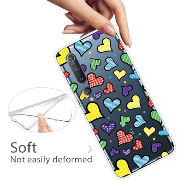 Deco Xiaomi Mi 10 Pro Cover - Hjerter Multicolor