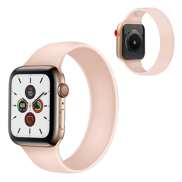 Apple Watch Series 5 / 4 40mm silikoninen joustava kellonauha - Vaaleanpunainen Koko: M Pink