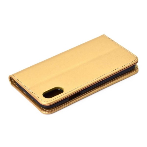 iPhone 9 Plus Perhos Ja Kukka Printti Kuviollinen Synteetti Nahk Gold