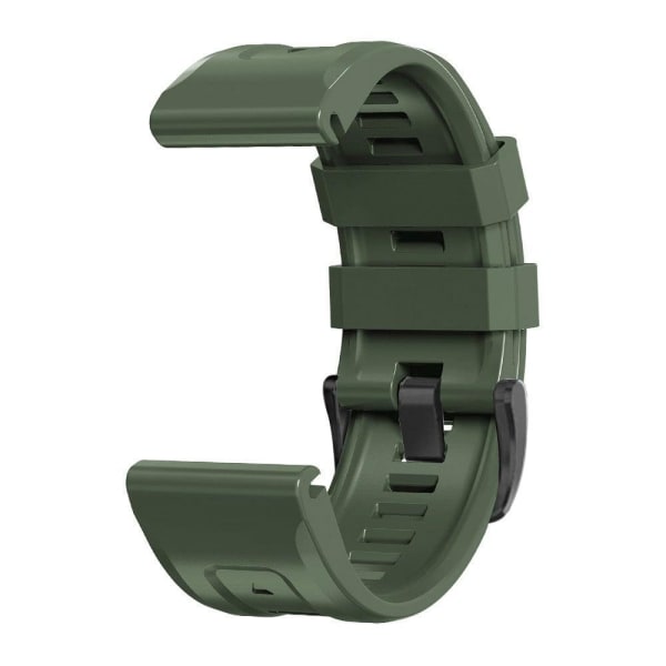 Garmin Fenix 7X klockarmband i silikon med spänne - Militärgrön Grön