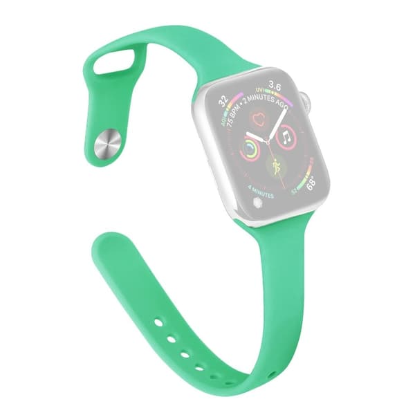 Apple Watch 41 mm / 40 mm / 38 mm smalt klockarmband i silikon - Spearmint Grön Grön