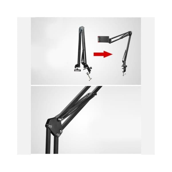 Universal 35-B foldbar, drejelig, udkraget tabletholder Black