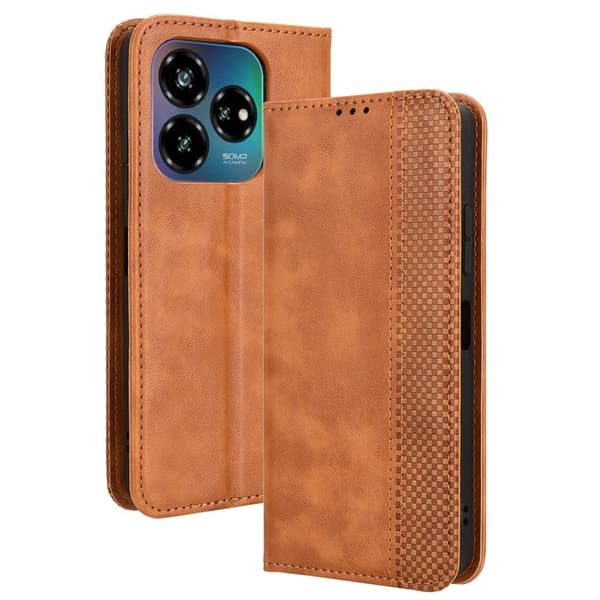 Bofink Vintage ZTE Blade V60 Design læderetui - Brun Brown