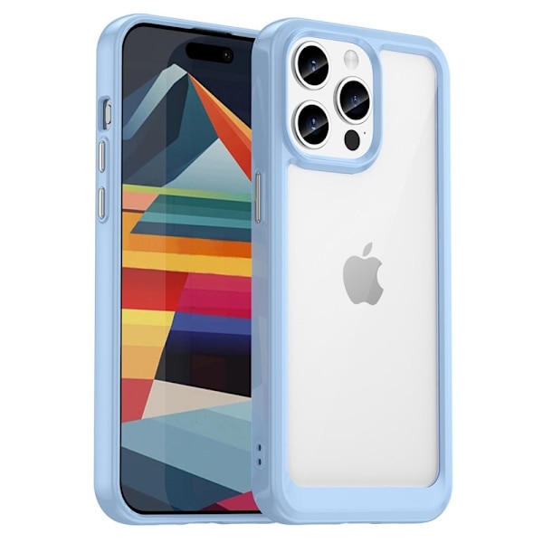 iPhone 15 Pro älykäs akryylikansi - Sininen Blue